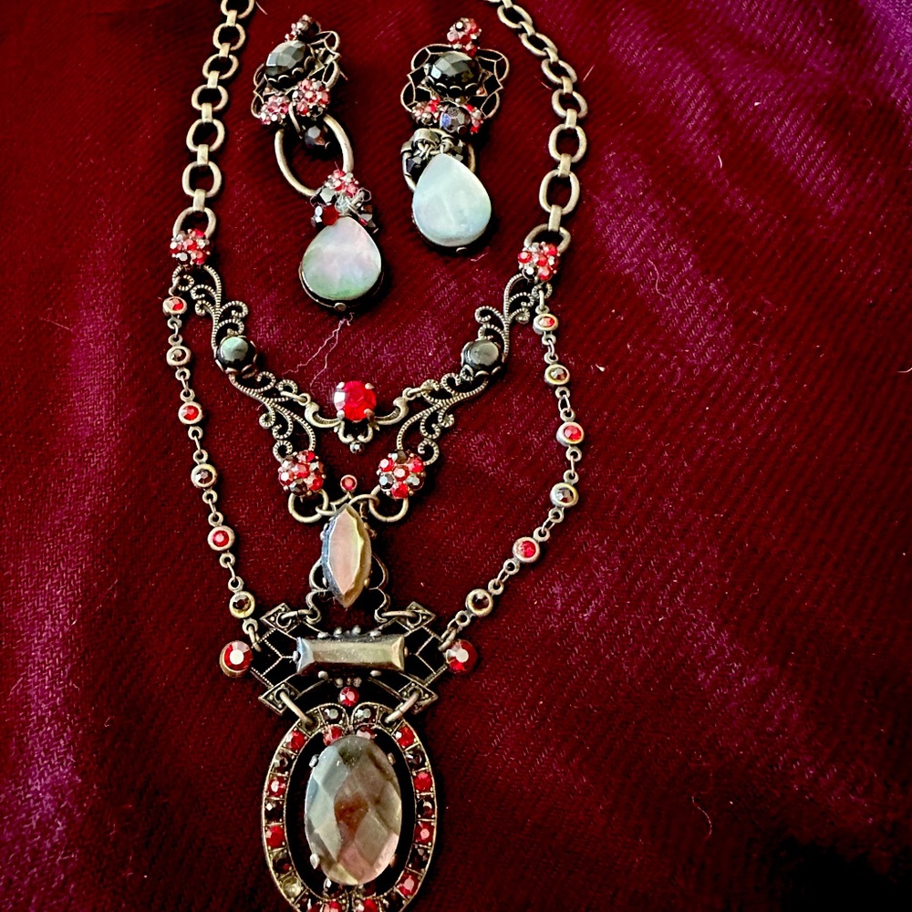 Necklace and earrings